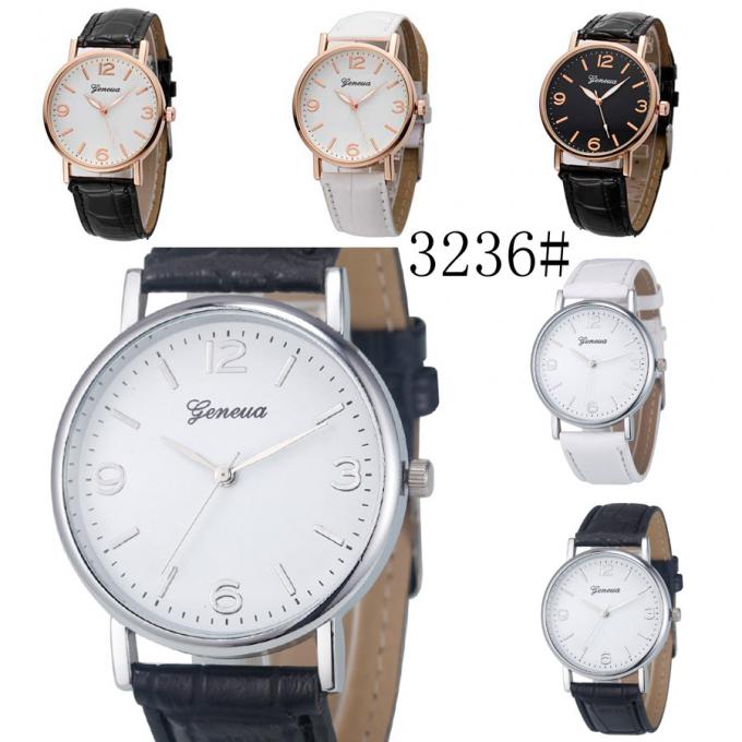 O quartzo unisex do projeto WJ-3751-3 novo olha relógios de pulso impermeáveis dos handwatches de couro de alta qualidade