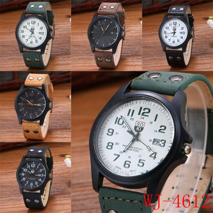 Relógios diretos do esporte do relógio CURREN do couro da fábrica de CURREN-8291 China