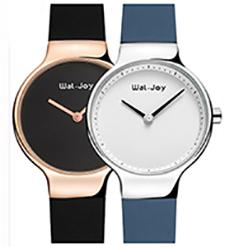 WJ9007 possuem mulheres luxuosas de marcagem com ferro quente dos relógios relógio do OEM do nylon baixo MOQ costume impermeável ocasional do logotipo do relógio de pulso do calendário