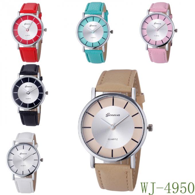 WJ-7431 o estilo quente o mais atrasado de Alibaba elegante e luxuoso com estilo chinês de muitos relógio fêmea barato da correia da cor