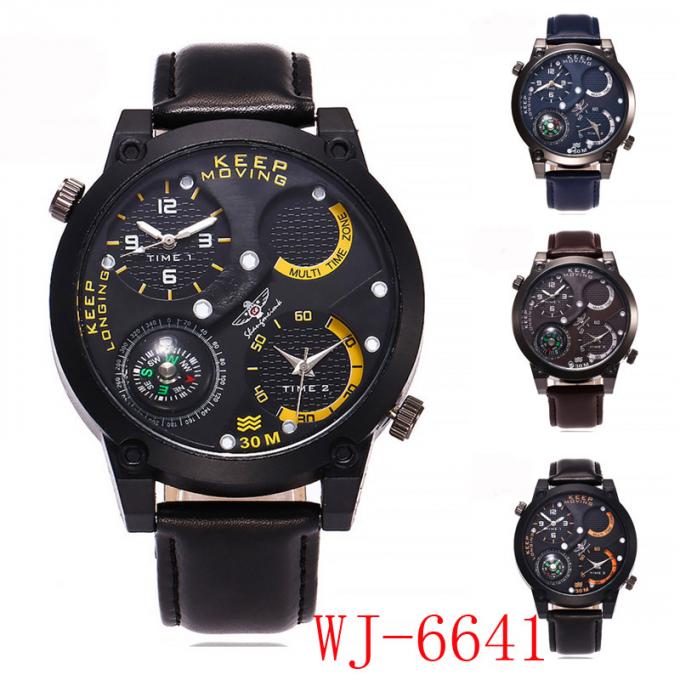 Da forma grande do cususl dos handwatches dos homens da cara da fábrica do relógio da Wal-alegria de WJ-3751Popular China relógios de pulso de alta qualidade