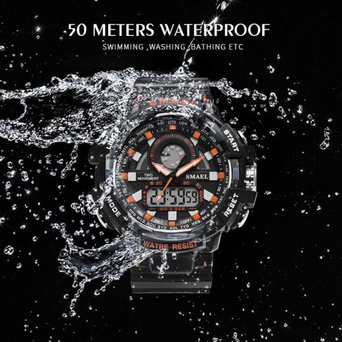 Dos relógios de pulso grandes os mais atrasados de Digitas do tipo da cara dos relógios dos homens do projeto SMAEL da forma WJ-7398 silicone barato ocasional Handwatches do preço