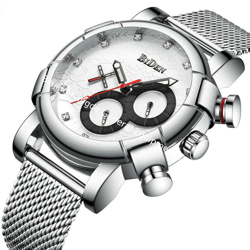 WJ-7392 Fashion Wholesales Men Watches 3ATM Waterproof Quartz Handwatches Aotu Date Day Stainless Steel Wrist Watches
